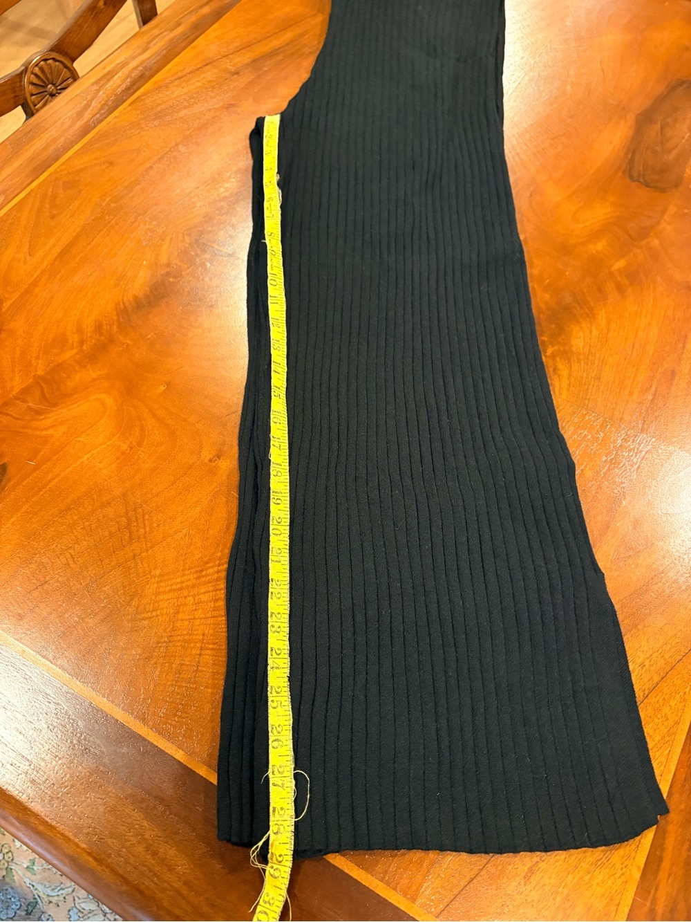 2pc knit Black Ribbed Wide-Leg Jumpsuit, size XL, very posh in person. - Picture 10 of 10